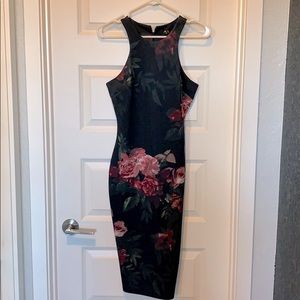 Floral body con dress